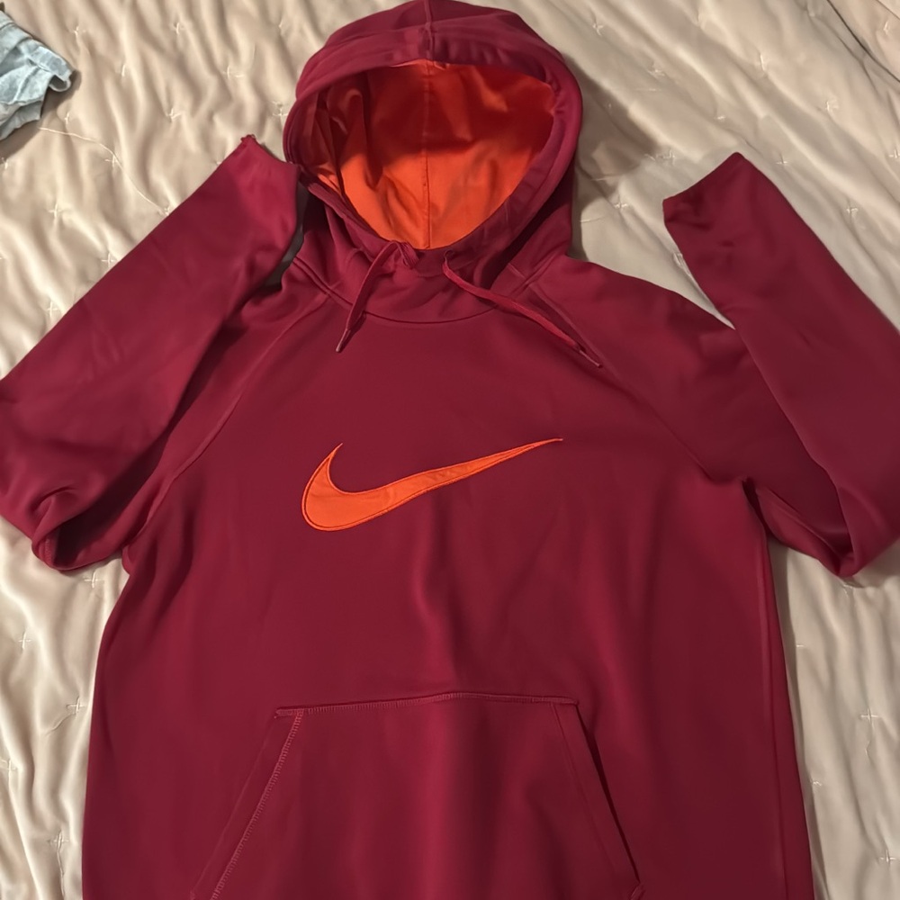 Nike Crimson and Tangerine Hoodie